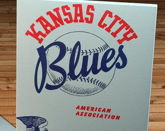 1949 Vintage Kansas City Baseball Score Book - Canvas Gallery Wrap