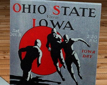 1924 Vintage Ohio State - Iowa Football Program - Canvas Gallery Wrap