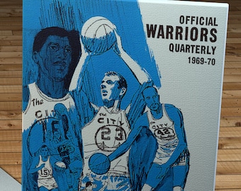 1969 -1970 Vintage San Francisco Warriors Basketball Program - Canvas Gallery Wrap