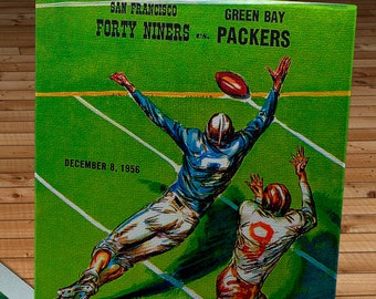 1956 Vintage San Francisco 49ers - Green Bay Packers Program - Canvas Gallery Wrap