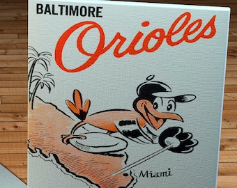 1959 Vintage Baltimore Orioles Spring Training Media Guide - Canvas Gallery Wrap