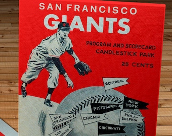 1969 Vintage San Francisco Giants Scorecard - Canvas Gallery Wrap