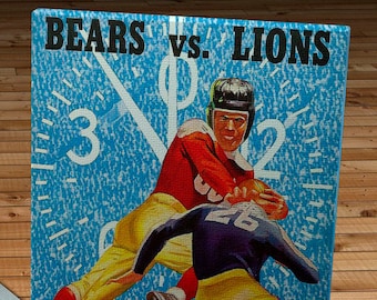 1940 Vintage Chicago Bears - Detroit Lions Football Program - Canvas Gallery Wrap