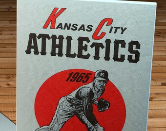 1965 Vintage Kansas City Athletics Scorebook - Canvas Gallery Wrap