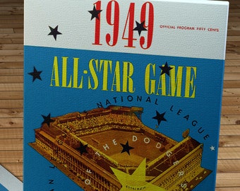 1949 Vintage Brooklyn Dodgers - Ebbets Field All-Star Game Program - Canvas Gallery Wrap