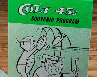 1964 Vintage Houston Colt .45's - Los Angeles Dodgers Program - Canvas Gallery Wrap