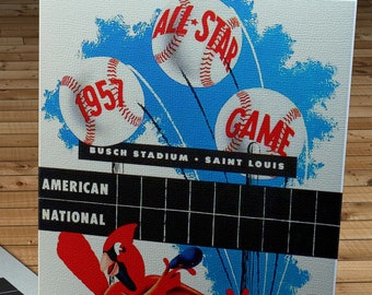 1957 Vintage St Louis Cardinals - All-Star Game Program - Canvas Gallery Wrap