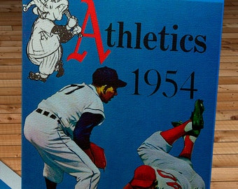 1954 Vintage Kansas City Athletics Yearbook - Canvas Gallery Wrap