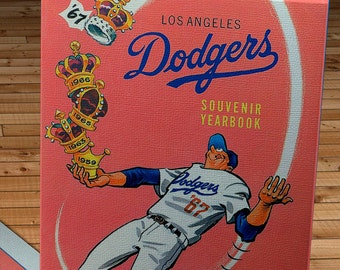 1967 Vintage Los Angeles Dodgers Yearbook - Canvas Gallery Wrap