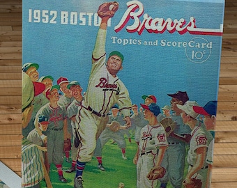 1952 Vintage Boston Braves Scorecard - Canvas Gallery Wrap