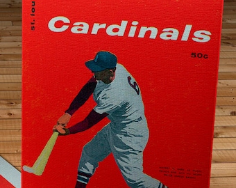 1959 Vintage St. Louis Cardinals Baseball Yearbook - Stan Musial - Canvas Gallery Wrap