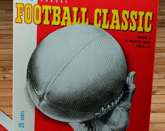 1945 Vintage Philadelphia Eagles - Green Bay Packers Football Program Cover - Canvas Gallery Wrap