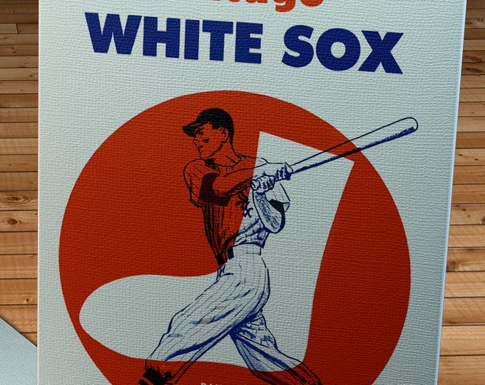 Featured listing image: 1961 Vintage Chicago White Sox Baseball Spring Training Program Cover - Canvas Gallery Wrap