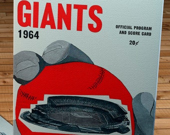 1964 Vintage San Francisco Giants - Candlestick Park Program - Canvas Gallery Wrap