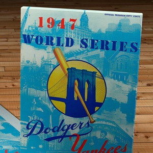 1947 Vintage New York Yankees - Brooklyn Dodgers - World Series Program - Canvas Gallery Wrap