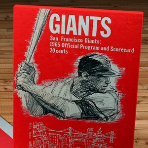 1965 Vintage San Francisco Giants Baseball Scorecard - Canvas Gallery Wrap