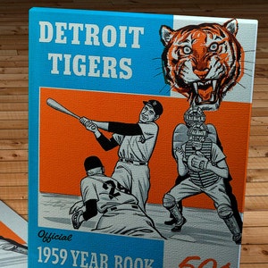 1959 Vintage Detroit Tigers Yearbook - Canvas Gallery Wrap