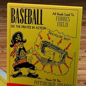 1956 Vintage Pittsburgh Pirates Ticket Poster - Leinwanddruck