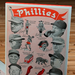 1941 Vintage Philadelphia Phillies Baseball Scorecard- Canvas Gallery Wrap