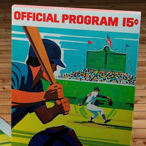 1971 Vintage Chicago Cubs Baseball Program Cover - Canvas Gallery Wrap