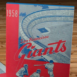 1958 Vintage San Francisco Giants Baseball Program Cover - Canvas Gallery Wrap