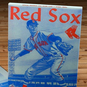 1960 Vintage Red Sox Baseball Scorecard - Canvas Gallery Wrap