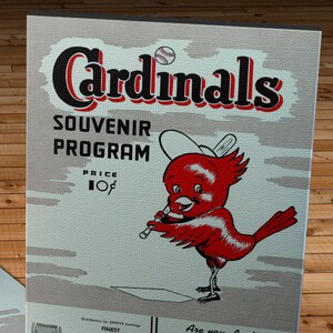 1950 Vintage Fresno Cardinals Baseball Program Cover - California League - Canvas Gallery Wrap