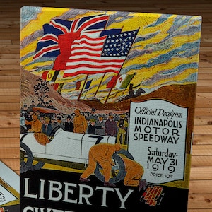 1919 Vintage Indianapolis 500 Racing Program - Canvas Gallery Wrap