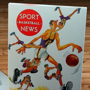 1949- 1950 Vintage Boston Celtics Basketball Programm Leinwand Galerievertretung