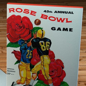 1959 Vintage Rose Bowl - Iowa Hawkeyes - California Bears Football Program Cover - Canvas Gallery Wrap