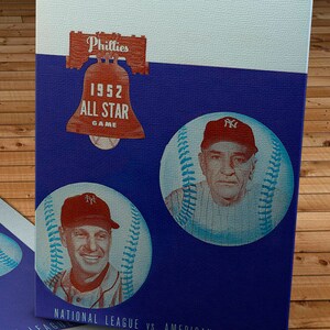 1952 Vintage All-Star Game Program - Philadelphia Phillies - Canvas Gallery Wrap