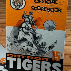 1962 Vintage Detroit Tigers Scorebook - Canvas Gallery Wrap