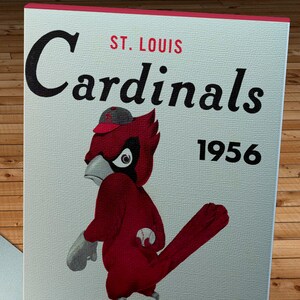 1956 Vintage St. Louis Cardinals Baseball Yearbook Cover - Canvas Gallery Wrap