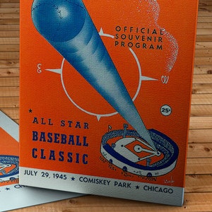 1945 Vintage Chicago White Sox - Comiskey Park All-Star Game Program  - Canvas Gallery Wrap