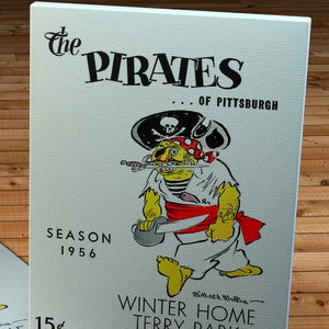 1956 Vintage Pittsburgh Pirates - Spring Training Scorecard - Leinwanddruck