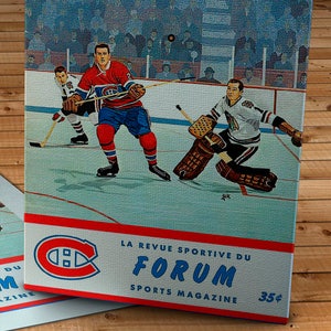 1962-1963 Vintage Montreal Canadiens Hockey Program - Canvas Gallery Wrap