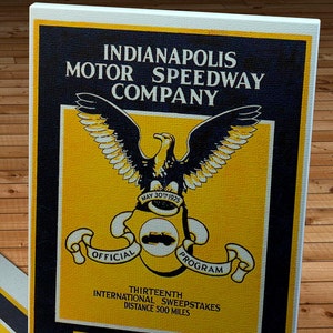 1925 Vintage Indianapolis 500 Racing Program - Canvas Gallery Wrap