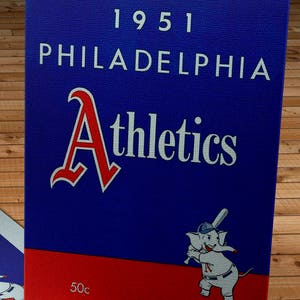 1951 Vintage Philadelphia Athletics Jahrbuch - Leinwand Galerieverpackung
