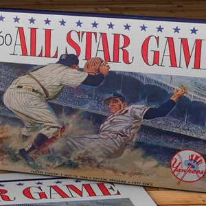 1960 Vintage All-Star Game Program Cover - New York Yankees - Canvas Gallery Wrap