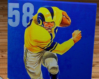 1958 Vintage Los Angeles Rams Football Yearbook - Canvas Gallery Wrap