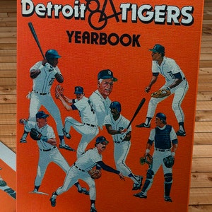 1984 Vintage Detroit Tigers Yearbook - Canvas Gallery Wrap