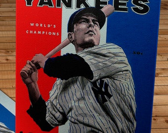 1957 Vintage New York Yankees Yearbook - Canvas Gallery Wrap