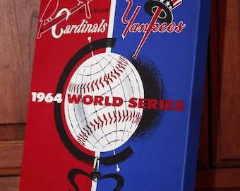 1964 Vintage St Louis Cardinals World Series Program - Canvas Gallery Wrap