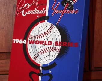 1964 Vintage St Louis Cardinals World Series Program - Canvas Gallery Wrap