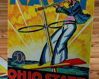 1931 Vintage Navy - Ohio State Football Program - Canvas Gallery Wrap