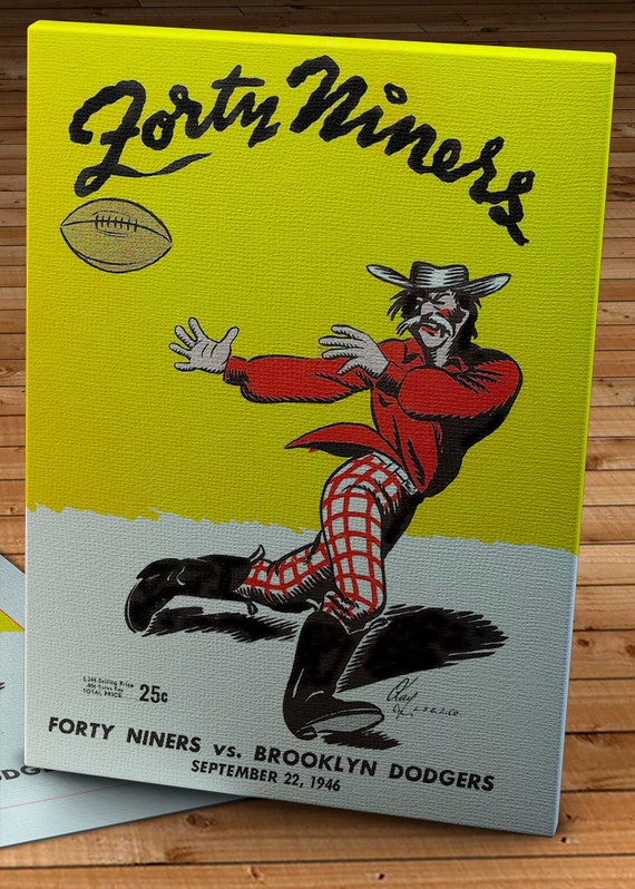 1946 Vintage San Francisco 49ers - Brooklyn Dodgers Football