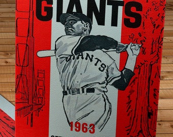 1963 Vintage San Francisco Giants Baseball Scorecard - Canvas Gallery Wrap