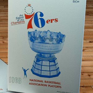 1967-1968 Vintage Philadelphia 76ers Basketball Program - Canvas Gallery Wrap