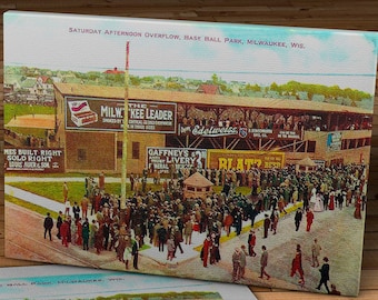 1909 Vintage Brochert Field (Athletic Park) - Milwaukee, Wisconsin Post Card - Canvas Gallery Wrap