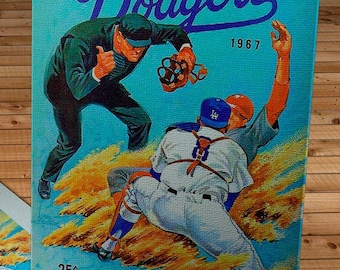 1967 Vintage Los Angeles Dodgers Program - Canvas Gallery Wrap